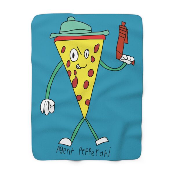 Agent Pepperoni Sherpa Fleece Blanket