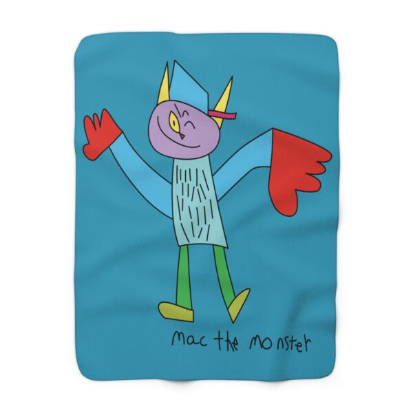 Mac the Monster Sherpa Fleece Blanket