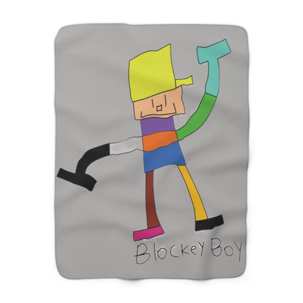 Blockey Boy Sherpa Fleece Blanket